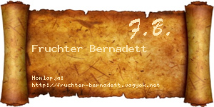 Fruchter Bernadett névjegykártya